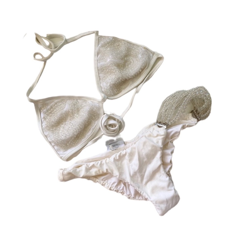 Beach Bunny Swimwear designer white bikini NEW